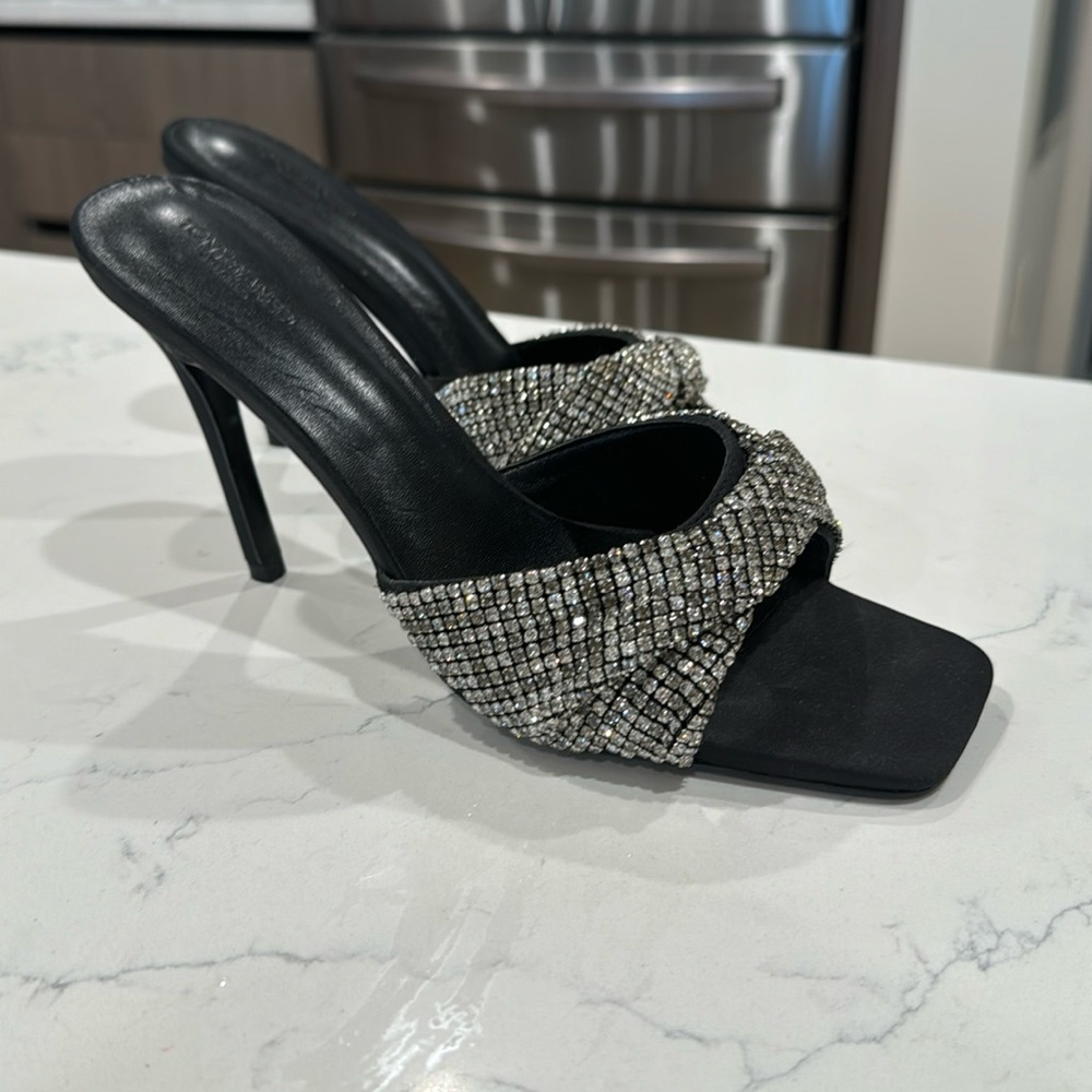 Tony Bianco black crystal heel 8.5